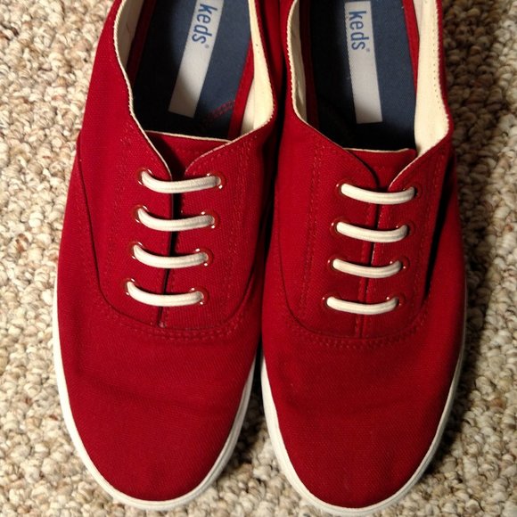 Keds Shoes Keds Red No Tie Sneakers Size 7 Very Good To Excellent